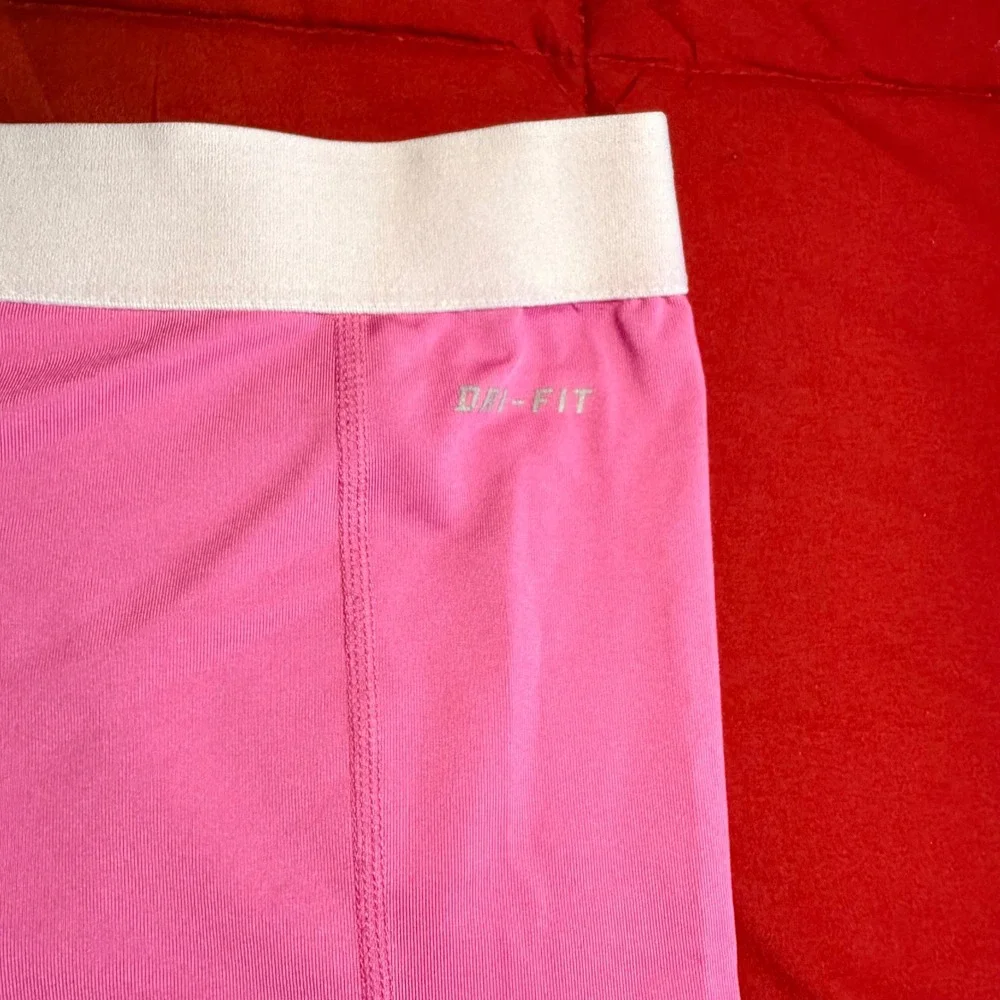 Nike Pro Shorts Athletic Compression Pink White Size M